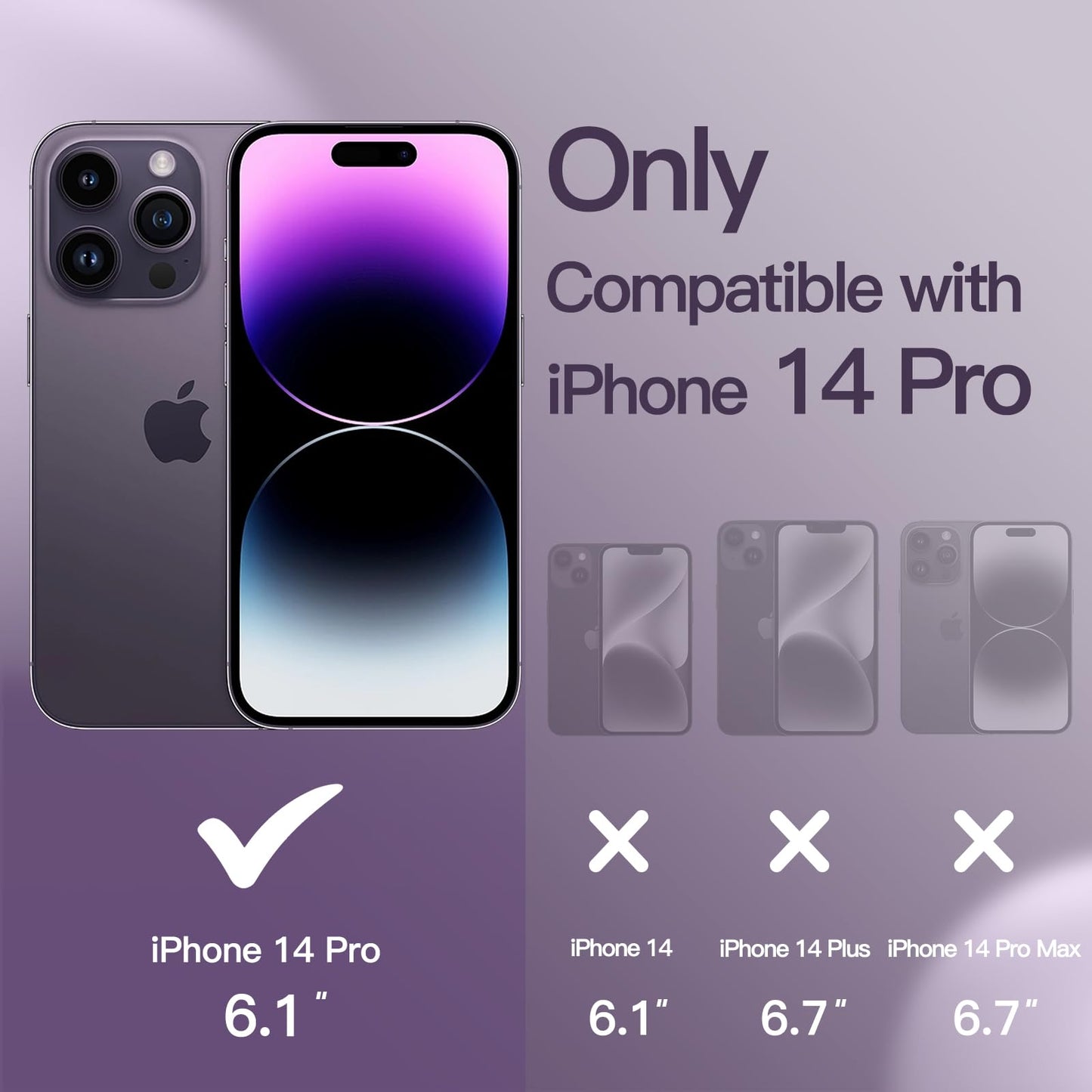 Funda Silicona para iPhone 14 Pro 6.1 Pulgadas, Protectora de Cuerpo Completo con Tacto Suave y Sedoso, Antigolpes Carcasa con Forro de Microfibra (Negro)