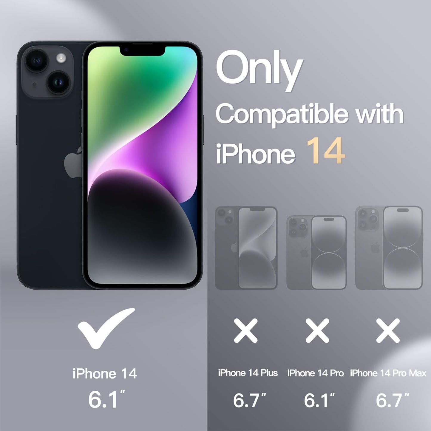 Funda Silicona para iPhone 14 6,1 Pulgadas, Protectora de Cuerpo Completo con Tacto Suave y Sedoso, Antigolpes Carcasa con Forro de Microfibra (Negro)