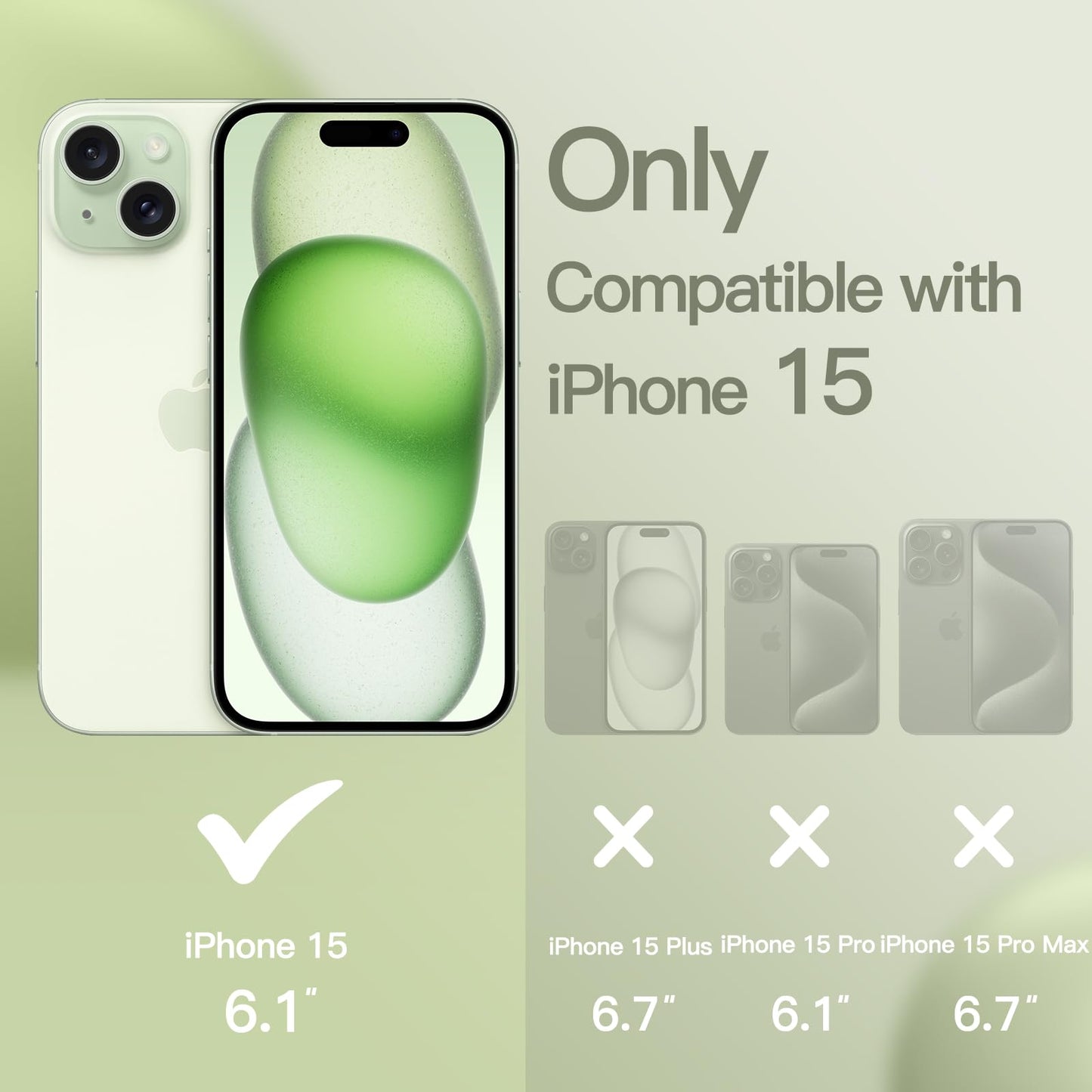 Funda Silicona para iPhone 15 6.1 Pulgadas, Protectora de Cuerpo Completo con Tacto Suave y Sedoso, Antigolpes Carcasa (Negro)