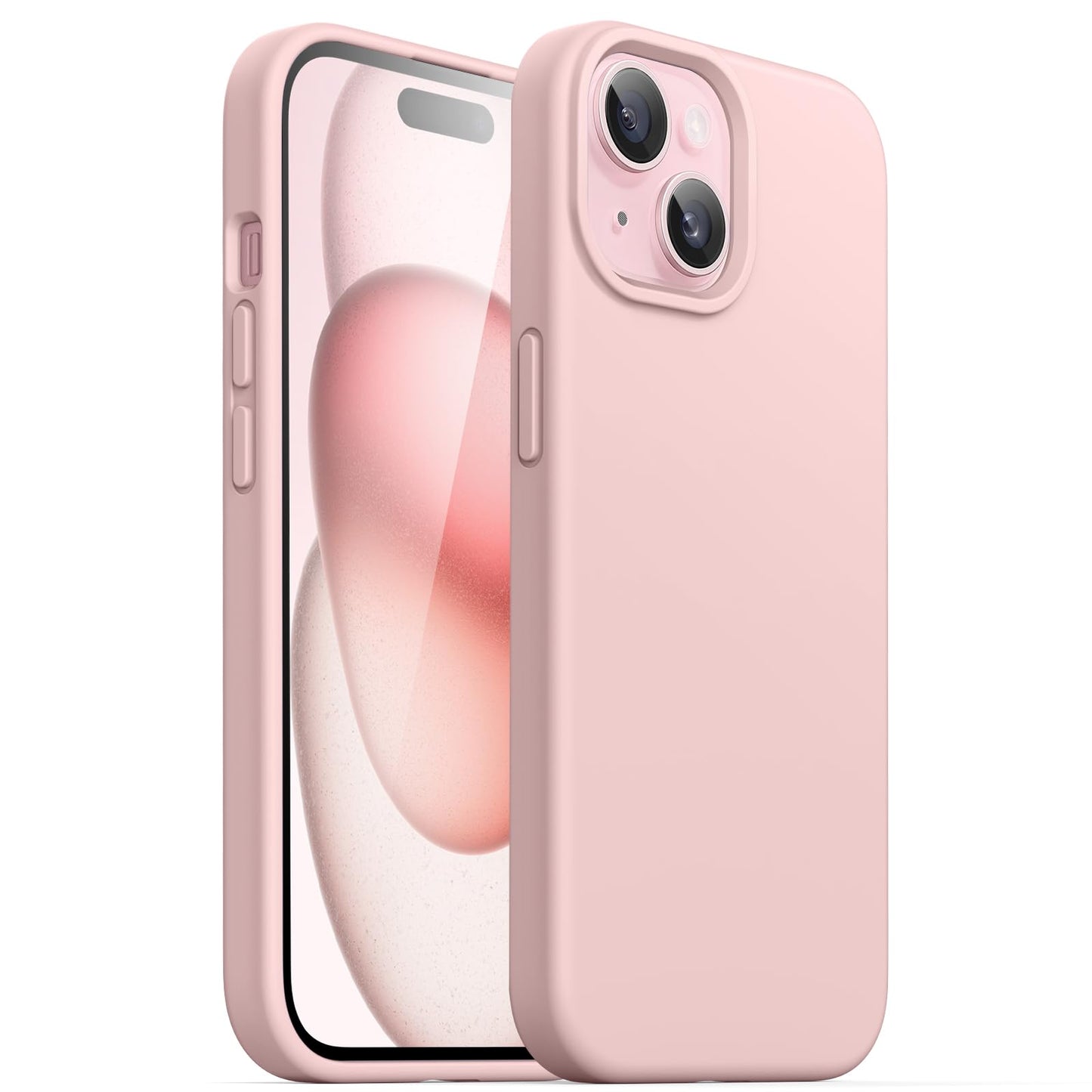Funda Silicona para iPhone 15 Plus 6.7 Pulgadas, Protectora de Cuerpo Completo con Tacto Suave y Sedoso, Antigolpes Carcasa (Negro)