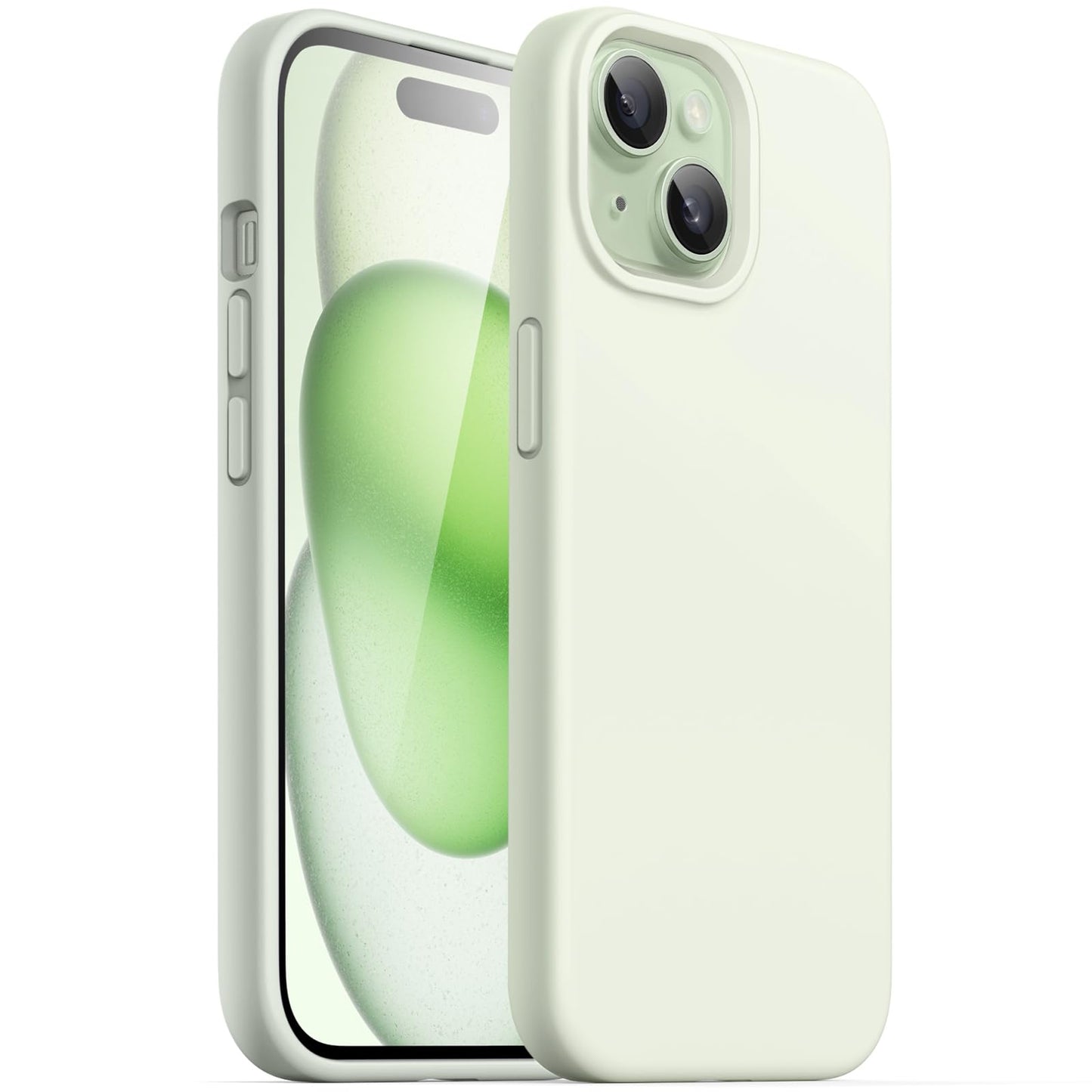 Funda Silicona para iPhone 15 Plus 6.7 Pulgadas, Protectora de Cuerpo Completo con Tacto Suave y Sedoso, Antigolpes Carcasa (Negro)