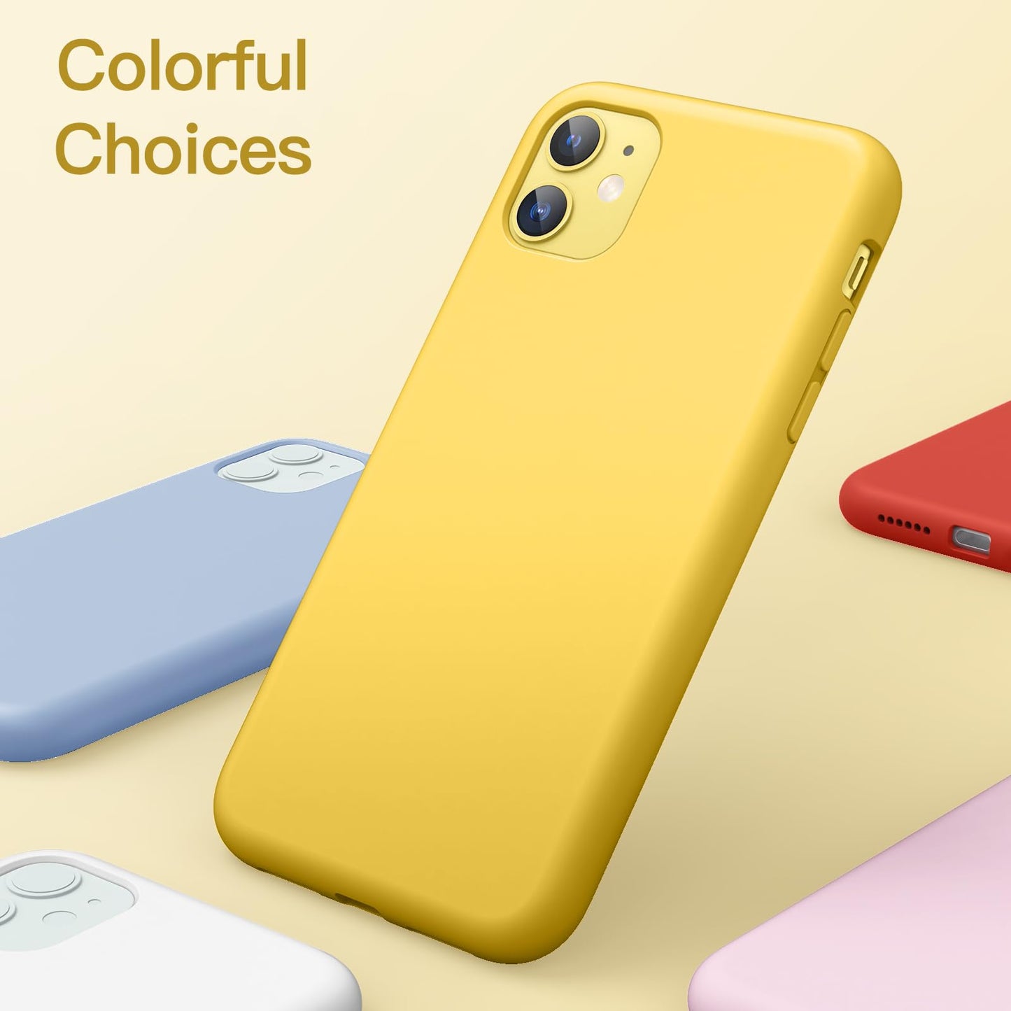 Funda de Silicona para iPhone 11 6.1 Pulgadas, Sedoso-Tacto Suave, Carcasa de Cubierta a Prueba de Golpes con Forro de Microfibra (Azul Claro)