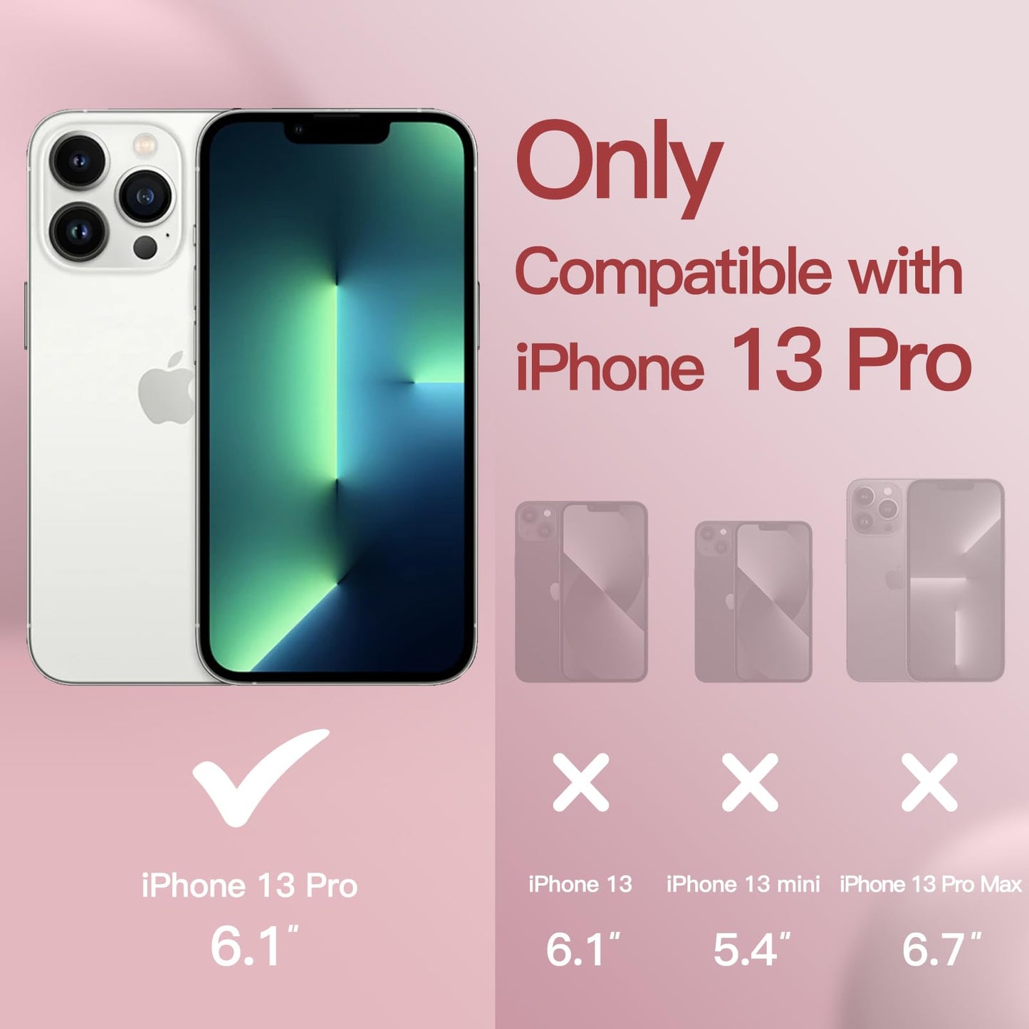 Funda Silicona para iPhone 13 Pro 6,1 Pulgadas, Protectora de Cuerpo Completo con Tacto Suave y Sedoso, Antigolpes Carcasa con Forro de Microfibra (Negro)
