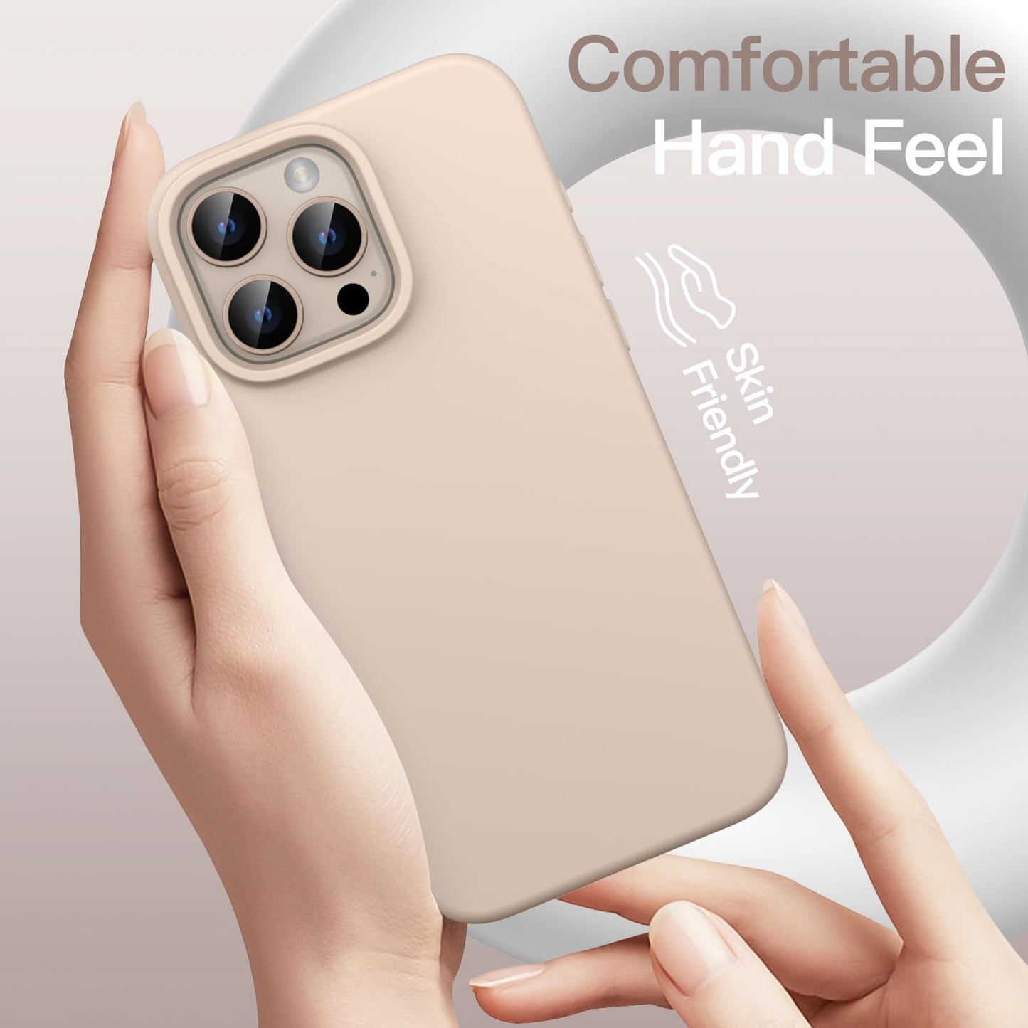 Funda Silicona Líquido para iPhone 16 Pro 6.3 Pulgadas, Protectora de Cuerpo Completo con Tacto Suave y Sedoso, Carcasa Anti-Arañazos con Forro de Microfibra (Negro)