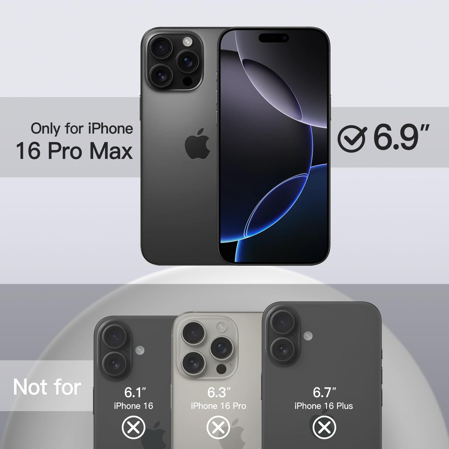 Funda Silicona Líquido para iPhone 16 Pro MAX 6.9 Pulgadas, Protectora de Cuerpo Completo con Tacto Suave y Sedoso, Carcasa Anti-Arañazos con Forro de Microfibra (Negro)