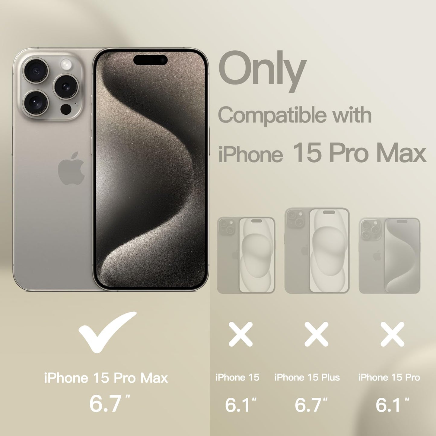 Funda Silicona para iPhone 15 Pro MAX 6.7 Pulgadas, Protectora de Cuerpo Completo con Tacto Suave y Sedoso, Antigolpes Carcasa (Negro)