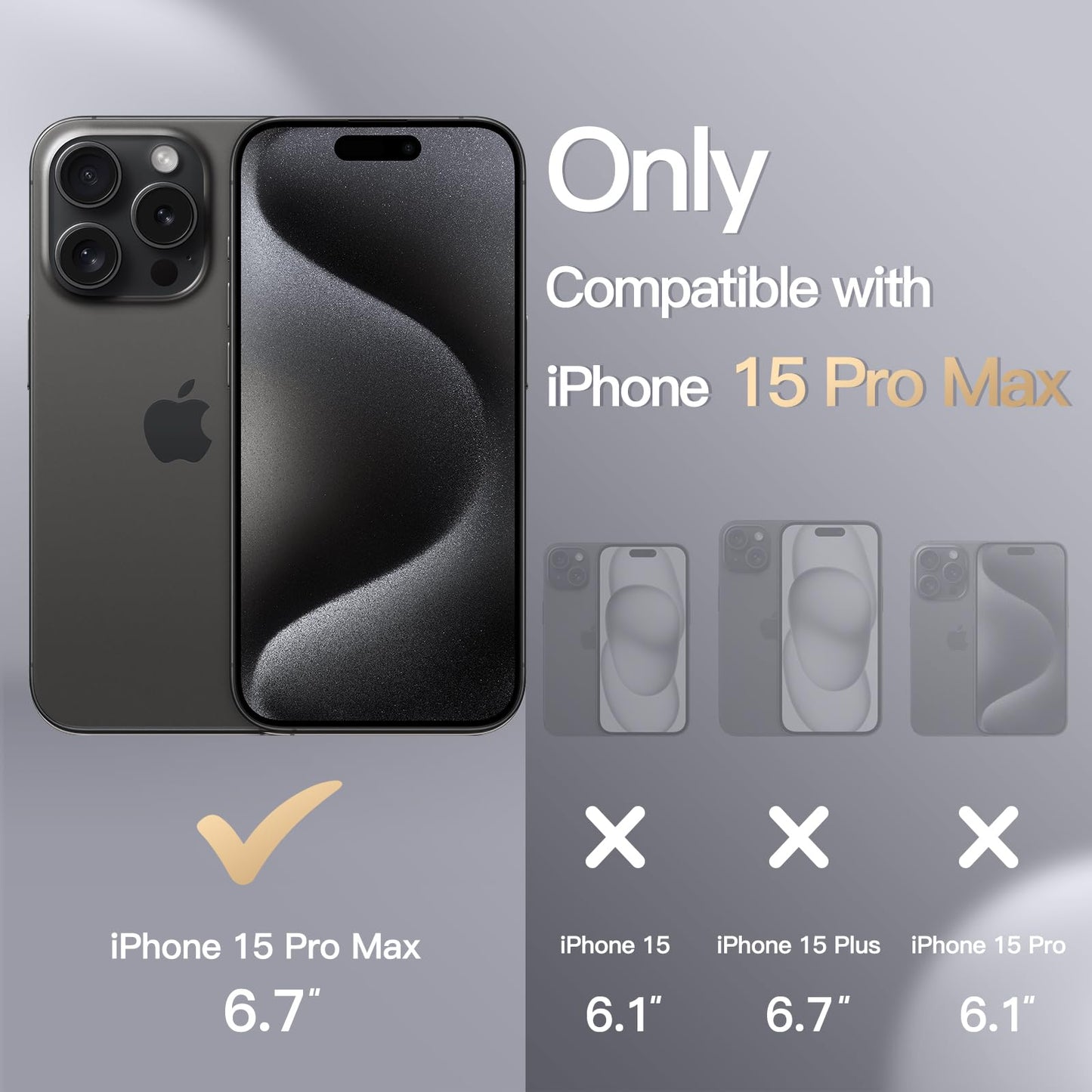 Funda Silicona para iPhone 15 Pro MAX 6.7 Pulgadas, Protectora de Cuerpo Completo con Tacto Suave y Sedoso, Antigolpes Carcasa (Negro)
