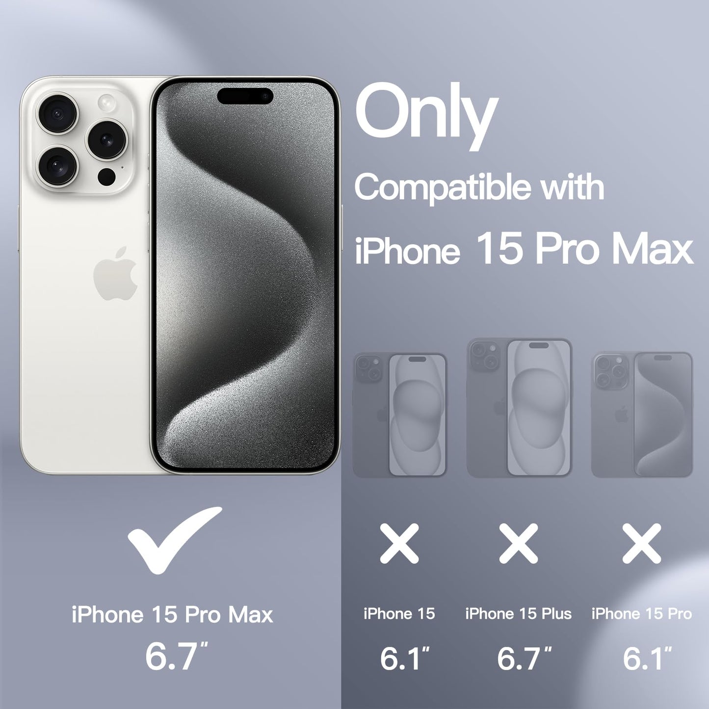 Funda Silicona para iPhone 15 Pro MAX 6.7 Pulgadas, Protectora de Cuerpo Completo con Tacto Suave y Sedoso, Antigolpes Carcasa (Negro)