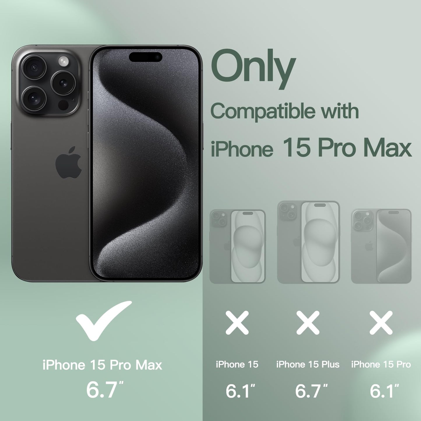Funda Silicona para iPhone 15 Pro MAX 6.7 Pulgadas, Protectora de Cuerpo Completo con Tacto Suave y Sedoso, Antigolpes Carcasa (Negro)