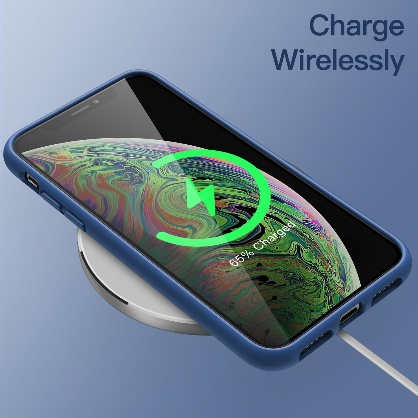 Funda de Silicona para iPhone X, iPhone XS, 5,8", Sedoso-Tacto Suave, Cubierta a Prueba de Golpes con Forro de Microfibra (Negro)