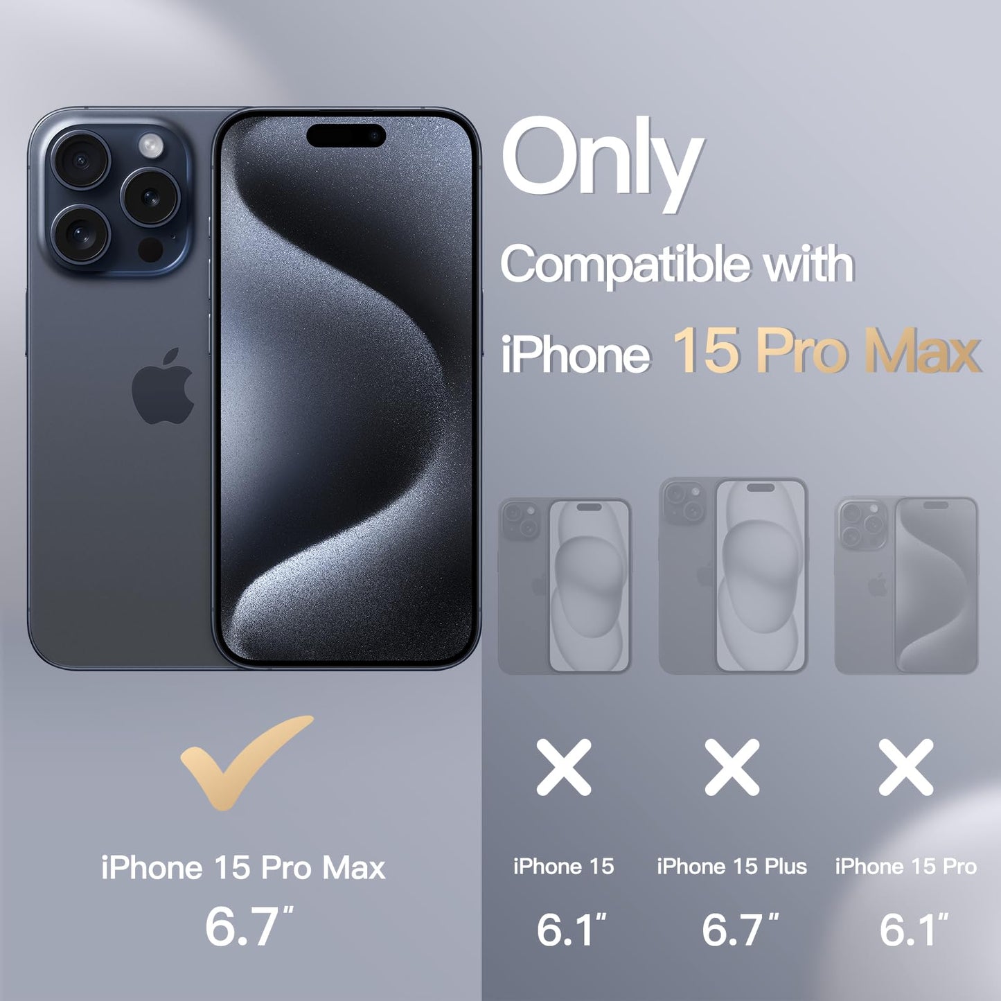Funda Silicona para iPhone 15 Pro MAX 6.7 Pulgadas, Protectora de Cuerpo Completo con Tacto Suave y Sedoso, Antigolpes Carcasa (Negro)