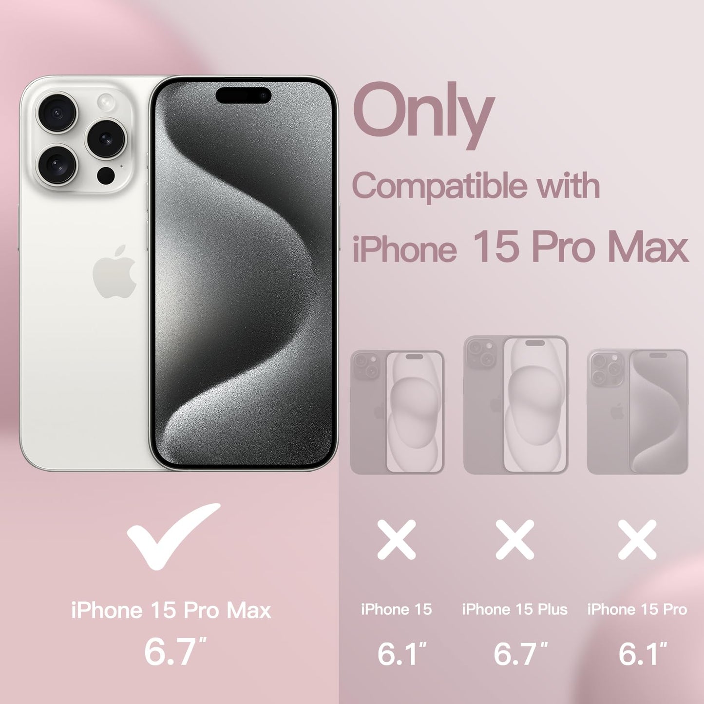 Funda Silicona para iPhone 15 Pro MAX 6.7 Pulgadas, Protectora de Cuerpo Completo con Tacto Suave y Sedoso, Antigolpes Carcasa (Negro)