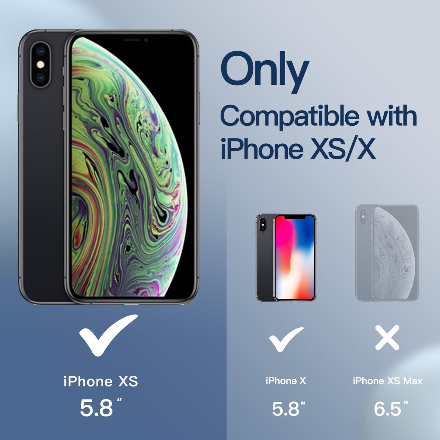 Funda de Silicona para iPhone X, iPhone XS, 5,8", Sedoso-Tacto Suave, Cubierta a Prueba de Golpes con Forro de Microfibra (Negro)