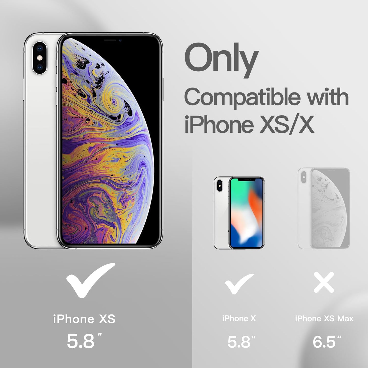 Funda de Silicona para iPhone X, iPhone XS, 5,8", Sedoso-Tacto Suave, Cubierta a Prueba de Golpes con Forro de Microfibra (Negro)