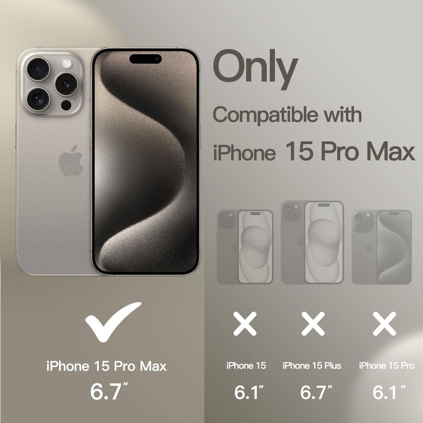 Funda Silicona para iPhone 15 Pro MAX 6.7 Pulgadas, Protectora de Cuerpo Completo con Tacto Suave y Sedoso, Antigolpes Carcasa (Negro)