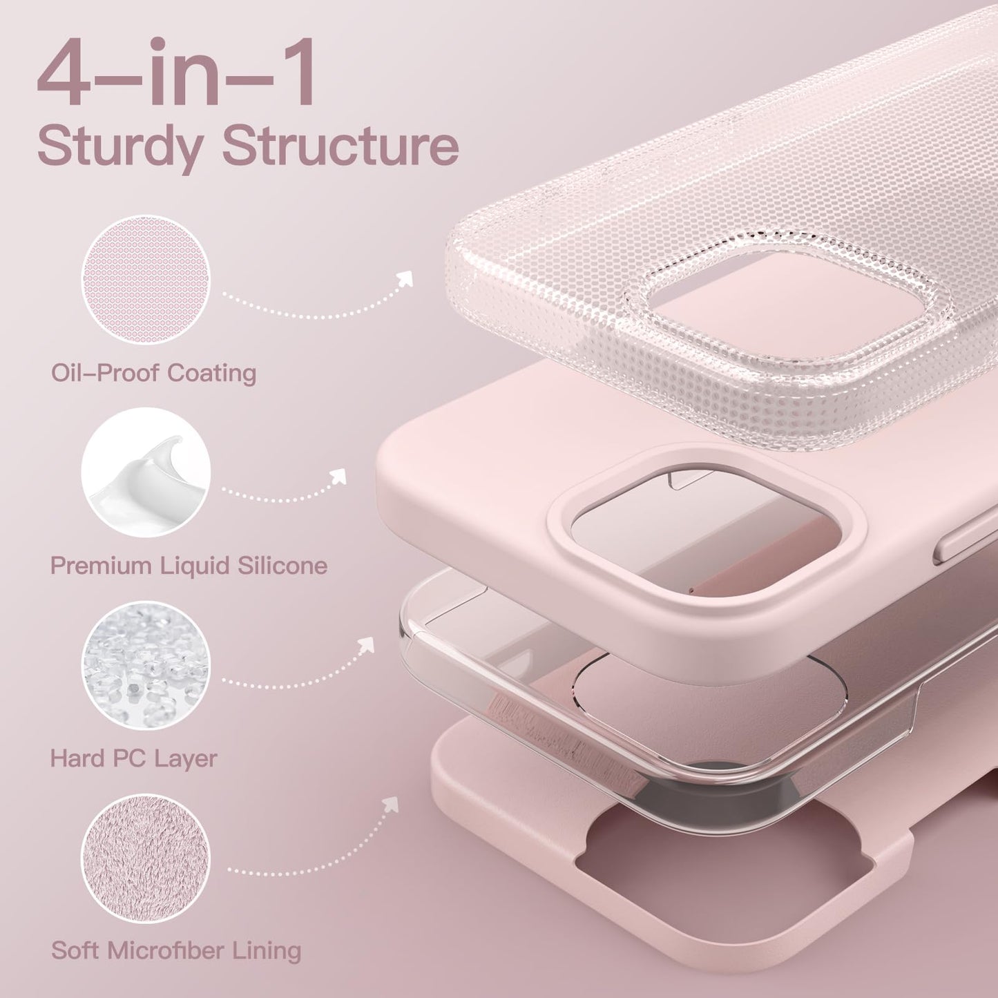 Funda Silicona para iPhone 14 6,1 Pulgadas, Protectora de Cuerpo Completo con Tacto Suave y Sedoso, Antigolpes Carcasa con Forro de Microfibra (Negro)