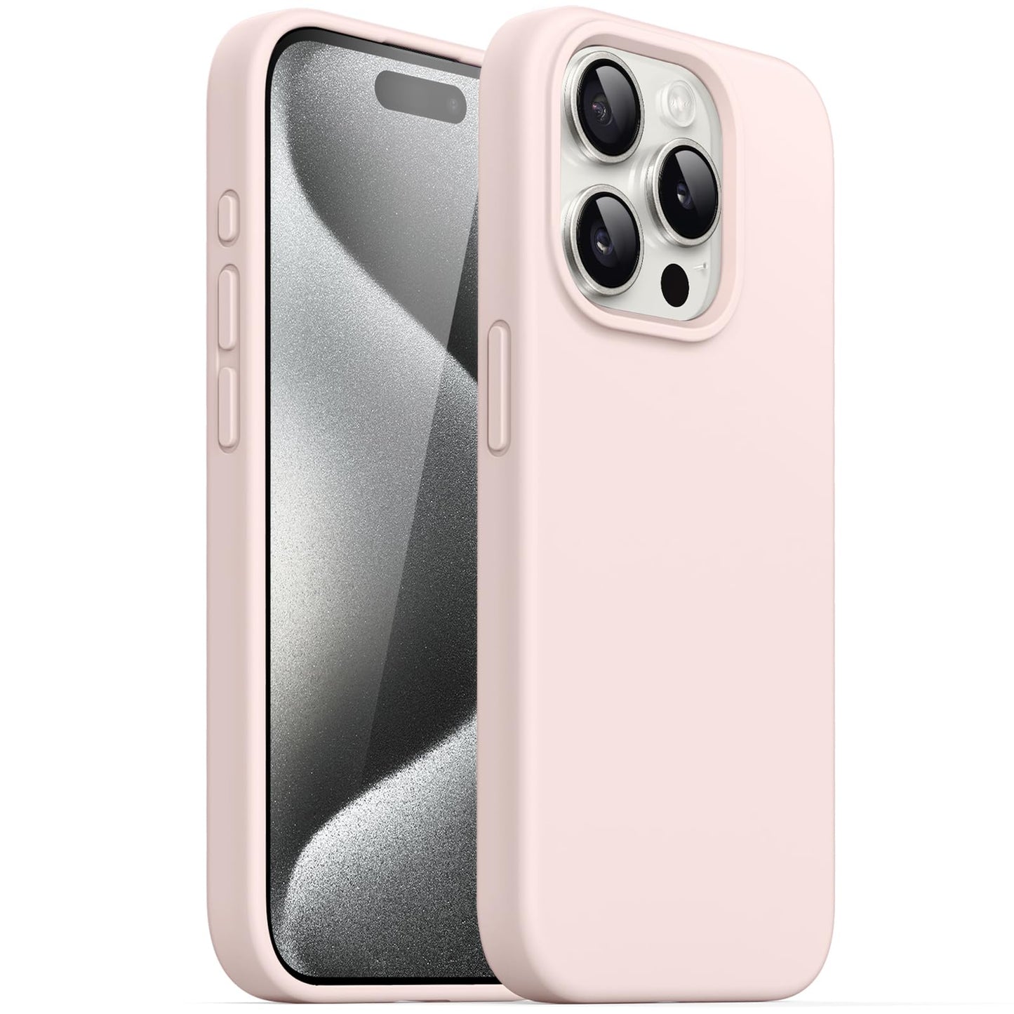 Funda Silicona para iPhone 15 Pro MAX 6.7 Pulgadas, Protectora de Cuerpo Completo con Tacto Suave y Sedoso, Antigolpes Carcasa (Negro)