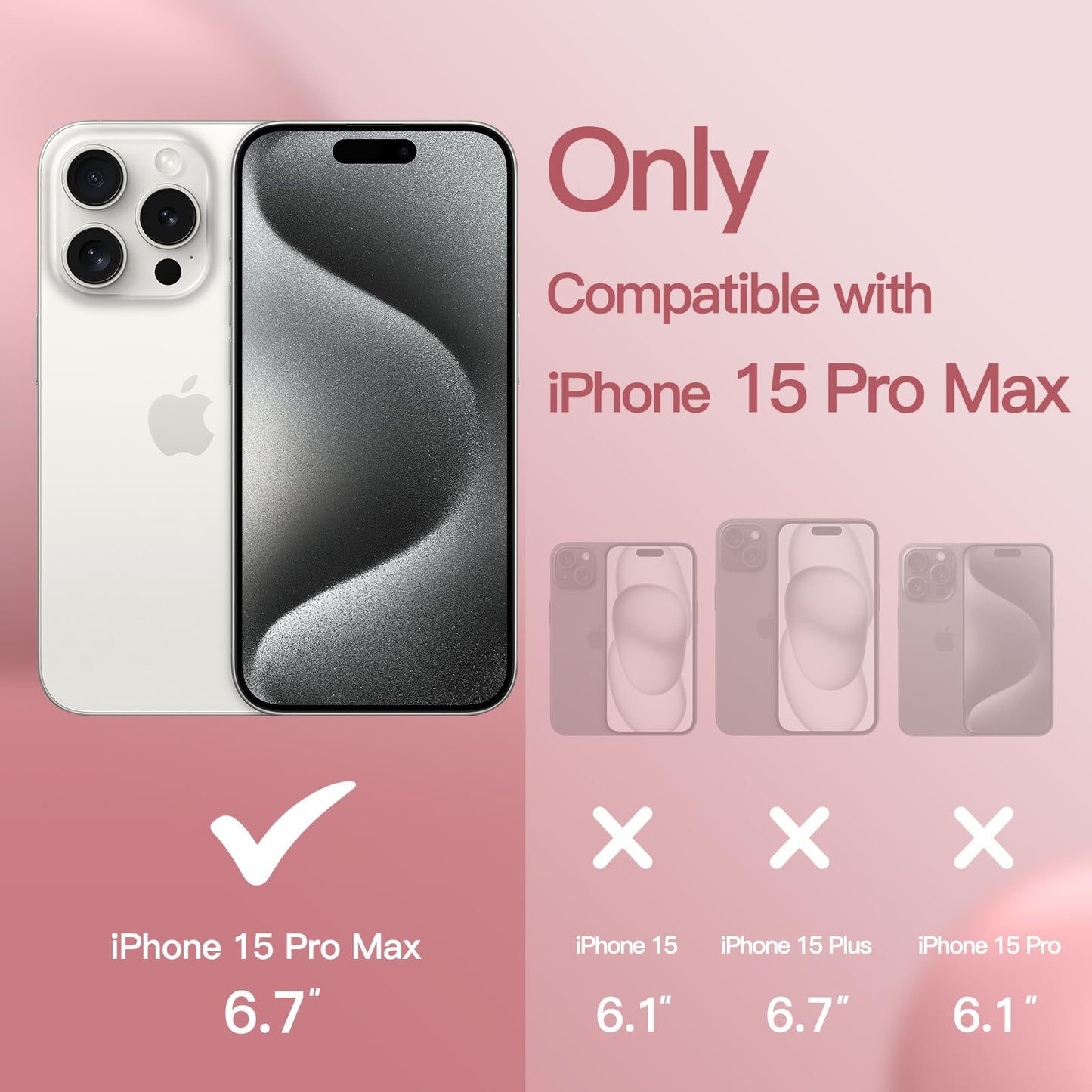 Funda Silicona para iPhone 15 Pro MAX 6.7 Pulgadas, Protectora de Cuerpo Completo con Tacto Suave y Sedoso, Antigolpes Carcasa (Negro)