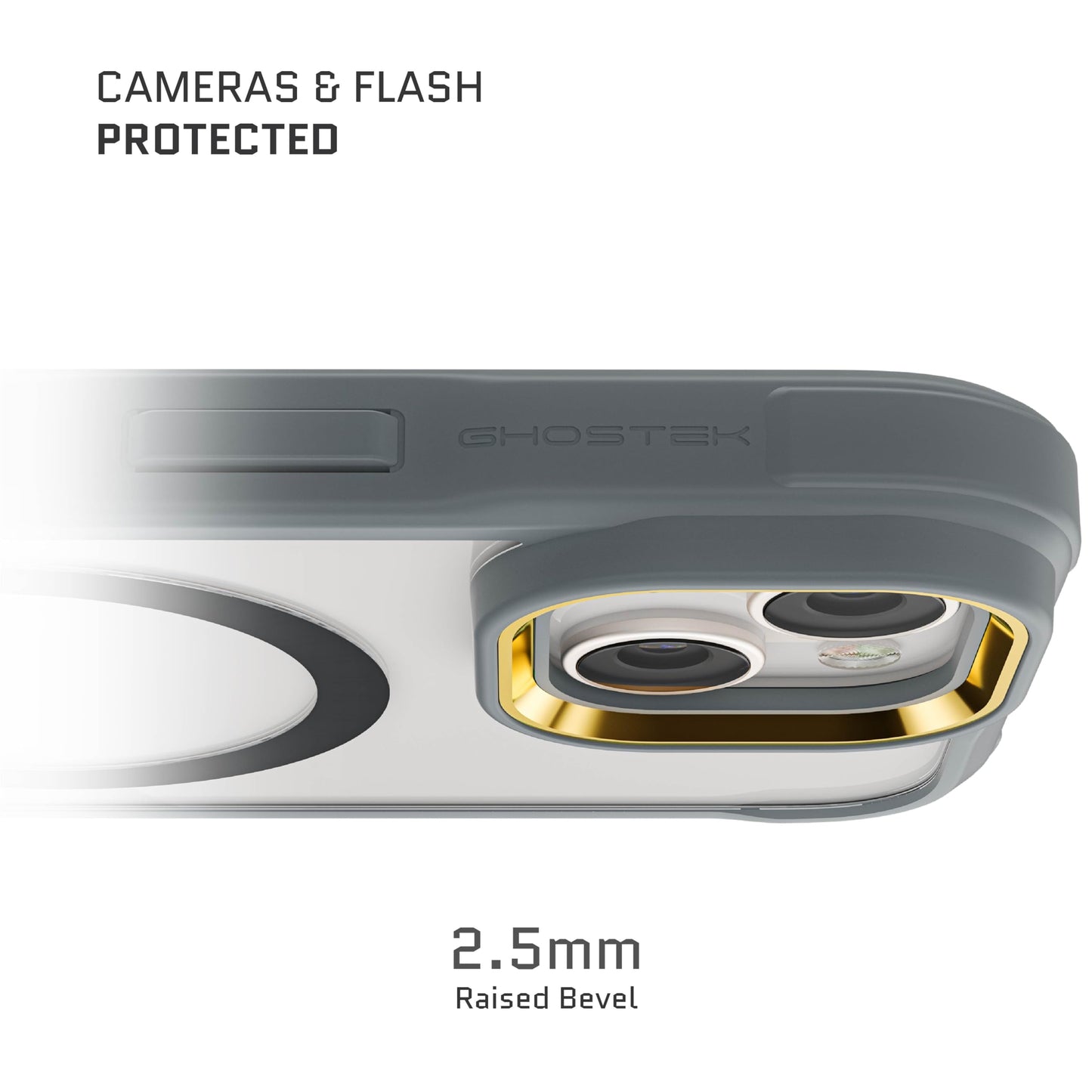 Ghostek - Funda transparente para iPhone 15, compatible con Apple MagSafe, Silicone Fusion, funda delgada a prueba de golpes (6.1 pulgadas, transparente)