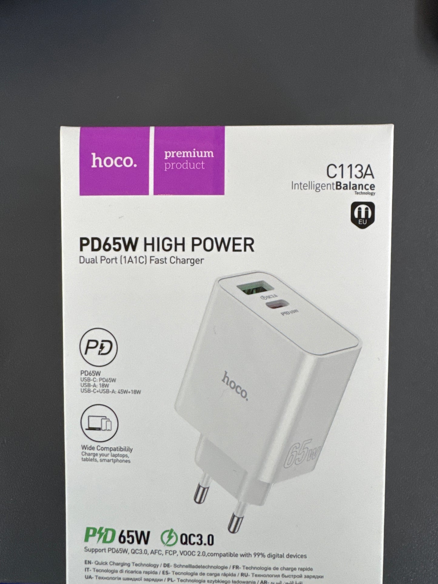Cargador Hoco C113A 65W