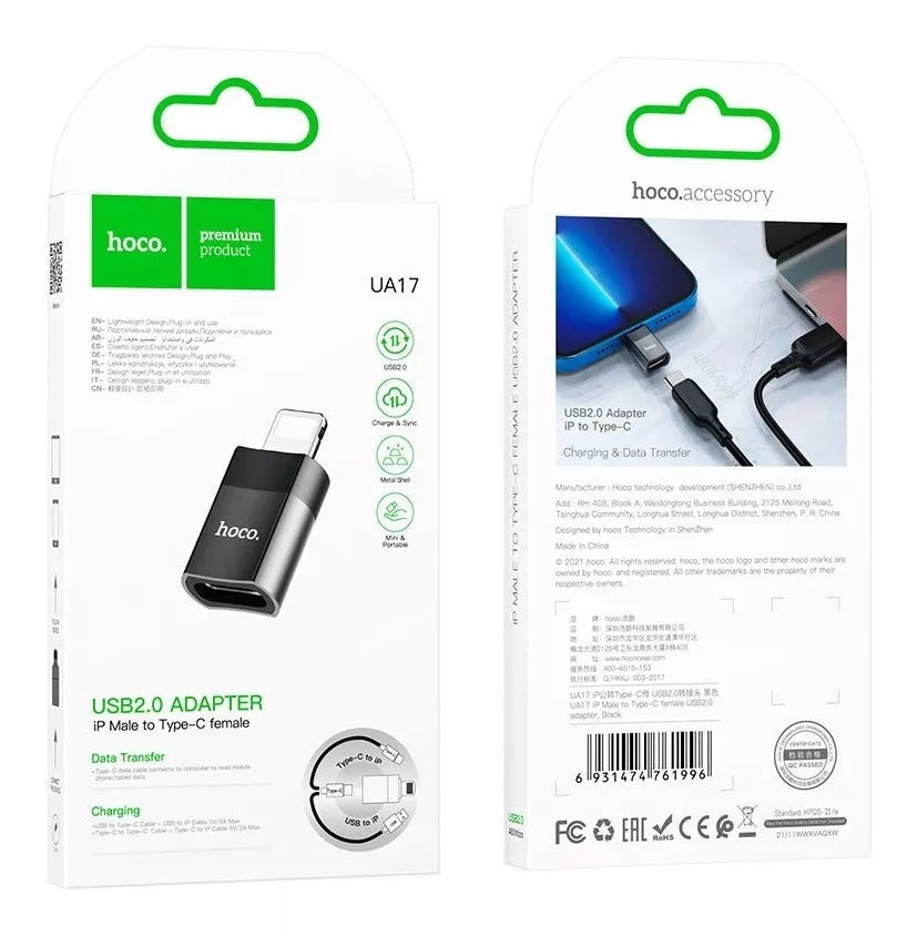 Adaptador Lightning a USB C - Hoco UA17