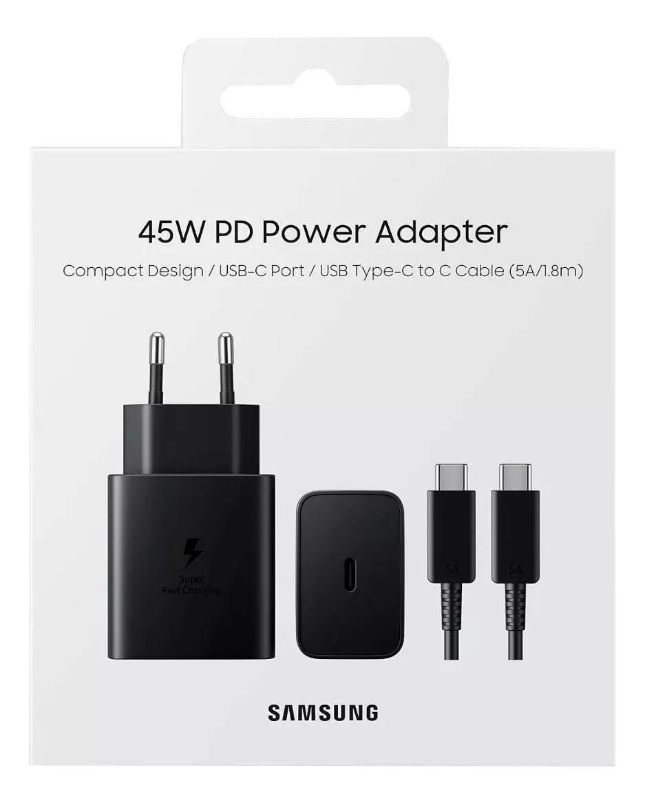 Cargador 45w + Cable 1m Para Samsung Carga Rápida