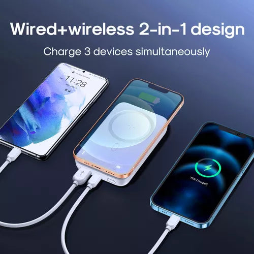 Joyroom para cargador portátil MagSafe, banco de energía magnético inalámbrico de 10000mAh con Cable tipo C, carga PD de 20W para iPhone 16