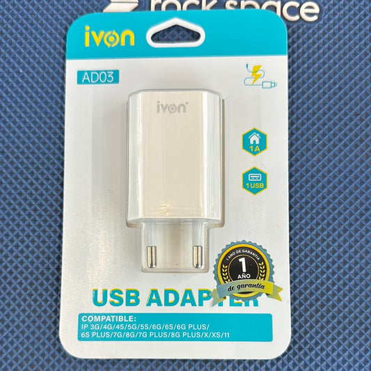 Cargador USB 1Amp - AD03