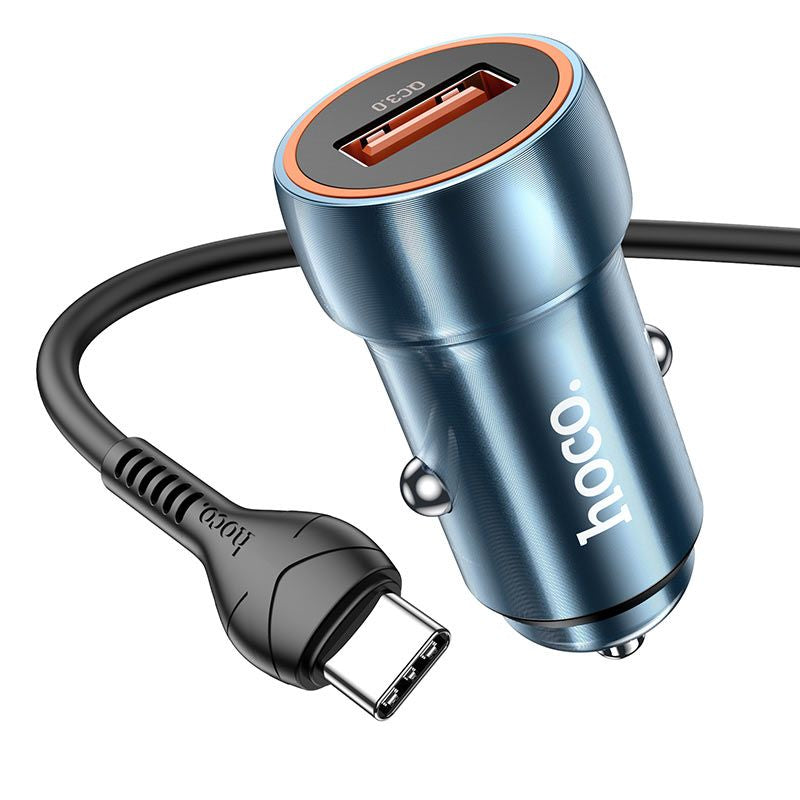 Cargador de Auto con cable type c 20W USB A Z46