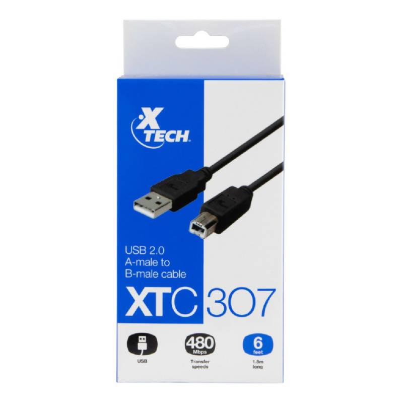 Cable USB a USB-B XTECH XTC 307