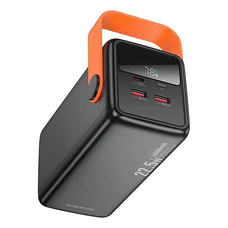 Powerbank Carga Rapida Borofone Bj66b 60000mah 22.5w Lintern Negro