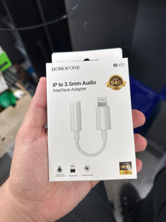 Adaptador de Audio Borofone BV21 jack a iphone