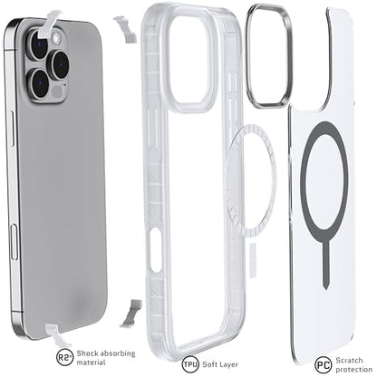 Ghostek . Funda Covert para iPhone 16 Transp Humo con MagSafe