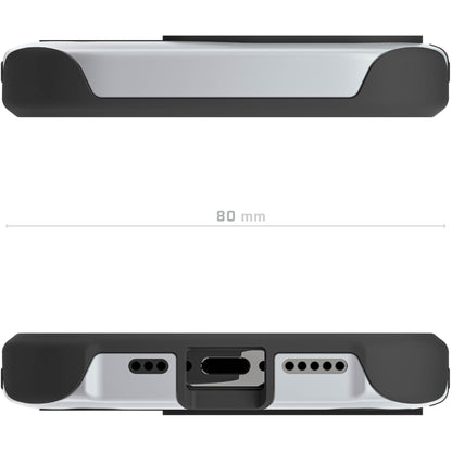 Ghostek . Funda Atomic para iPhone 16 Pro MAX Aluminio Negra Transp MagSafe