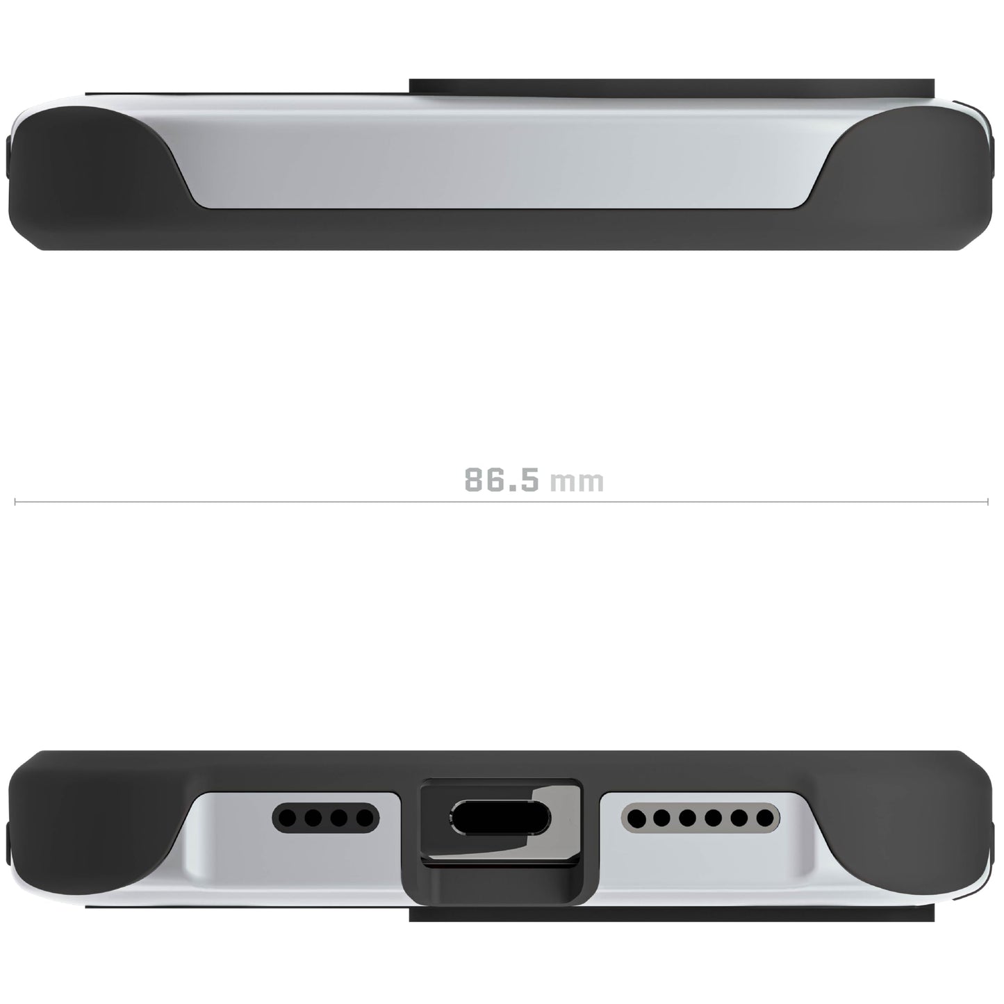 Ghostek . Funda Atomic para iPhone 16 Pro MAX Aluminio Negra Transp MagSafe