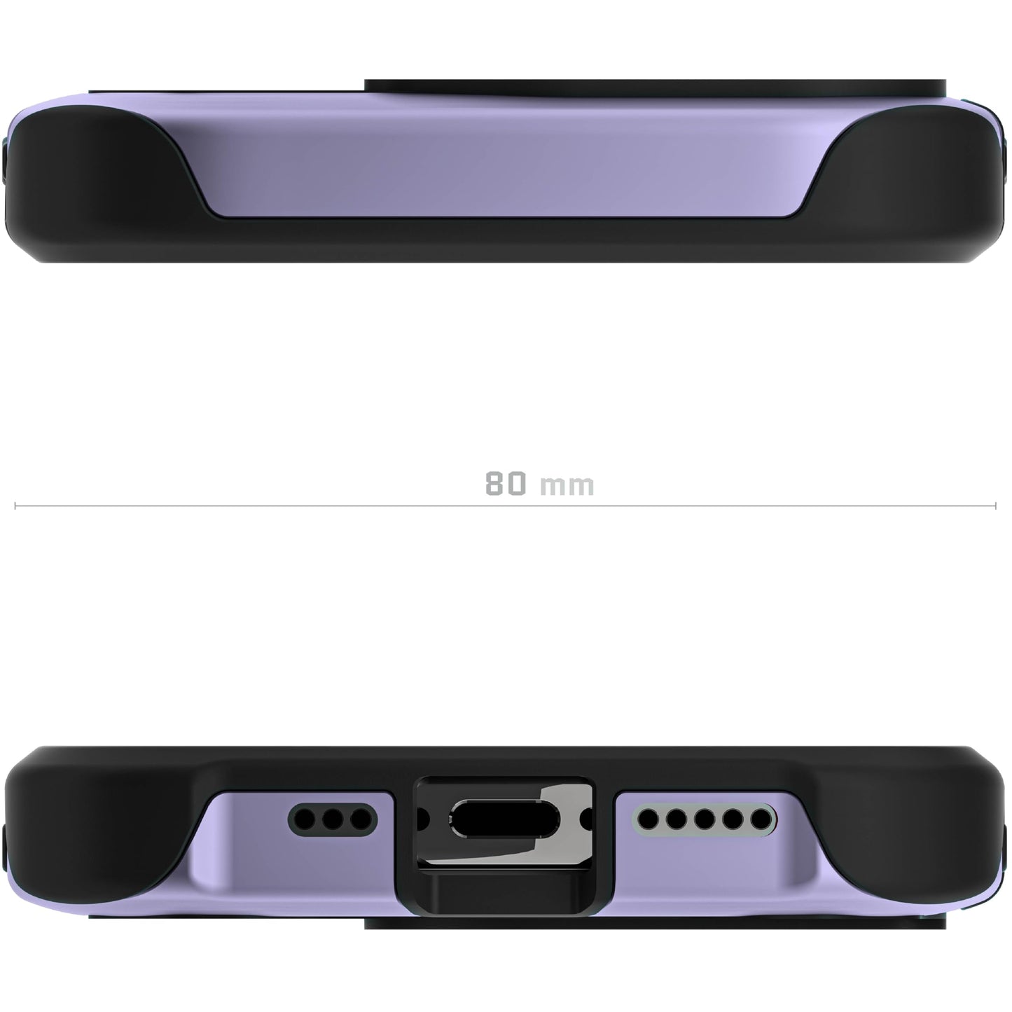 Ghostek . Funda Atomic para iPhone 16 Pro MAX Aluminio Negra Transp MagSafe