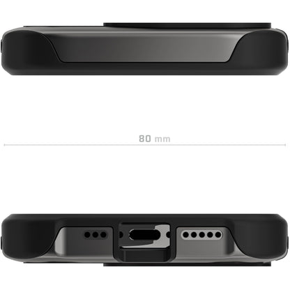 Ghostek . Funda Atomic para iPhone 16 Pro MAX Aluminio Negra Transp MagSafe