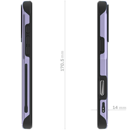 Ghostek . Funda Atomic para iPhone 16 Pro MAX Aluminio Negra Transp MagSafe