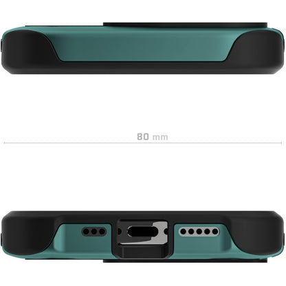 Ghostek . Funda Atomic para iPhone 16 Pro MAX Aluminio Negra Transp MagSafe