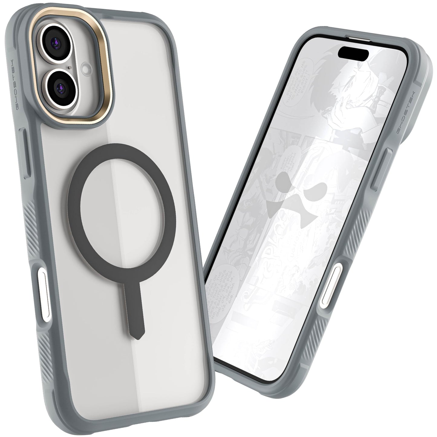 Ghostek . Funda Covert para iPhone 16 Transp Humo con MagSafe