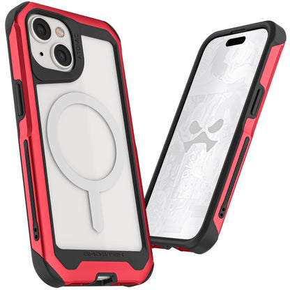 Ghostek Atomic Slim for iPhone 15 Pro MAX Case, Compatible with Magnetic MagSafe Accessories, Aluminum Iridescent Fluorescent Bumper, Heavy Duty Protection (6.7 Inch, Prismatic)