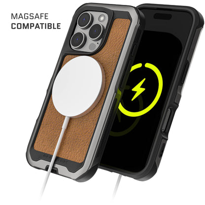 Ghostek . Funda Atomic para iPhone 16 Pro MAX Aluminio Negra Transp MagSafe