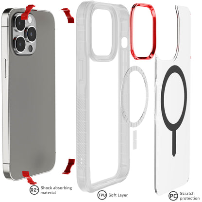 Ghostek - Funda transparente para iPhone 15, compatible con Apple MagSafe, Silicone Fusion, funda delgada a prueba de golpes (6.1 pulgadas, transparente)