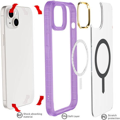 Ghostek - Funda transparente para iPhone 15, compatible con Apple MagSafe, Silicone Fusion, funda delgada a prueba de golpes (6.1 pulgadas, transparente)