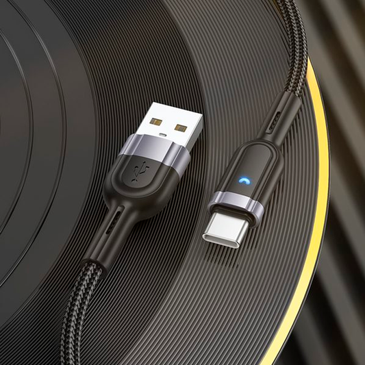 Cable Usb A Tipo C Hoco U117 Grand 1 Metro Negro