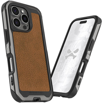 Ghostek . Funda Atomic para iPhone 16 Pro MAX Aluminio Negra Transp MagSafe