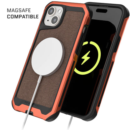 Ghostek Atomic Slim for iPhone 15 Pro MAX Case, Compatible with Magnetic MagSafe Accessories, Aluminum Iridescent Fluorescent Bumper, Heavy Duty Protection (6.7 Inch, Prismatic)