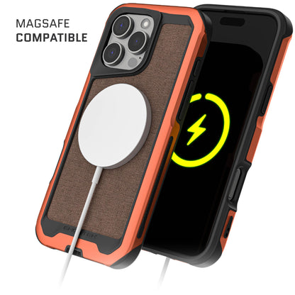 Ghostek . Funda Atomic para iPhone 16 Pro MAX Aluminio Negra Transp MagSafe