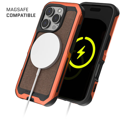 Ghostek . Funda Atomic para iPhone 16 Pro MAX Aluminio Negra Transp MagSafe