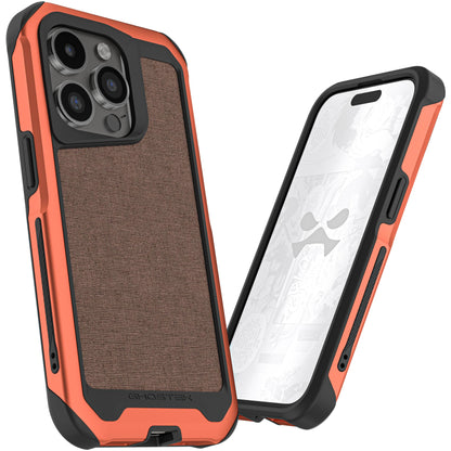 Ghostek Atomic Slim for iPhone 15 Pro MAX Case, Compatible with Magnetic MagSafe Accessories, Aluminum Iridescent Fluorescent Bumper, Heavy Duty Protection (6.7 Inch, Prismatic)